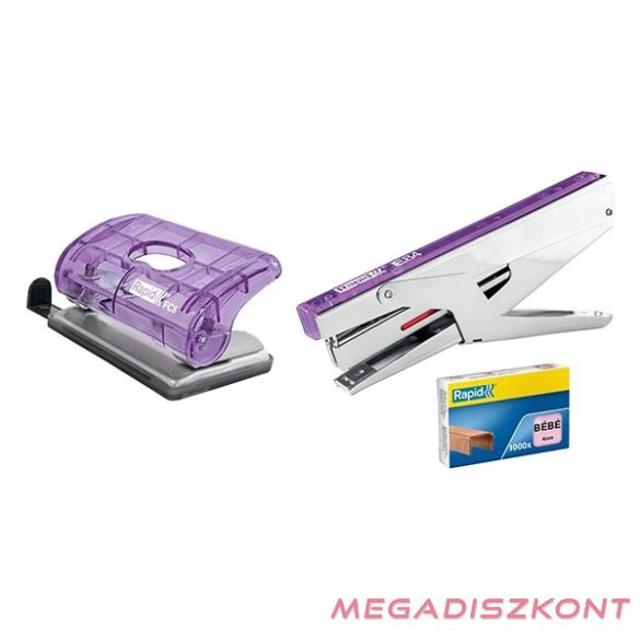 Lyukasztó RAPID Colour Breeze mini 2 lyukú levendula