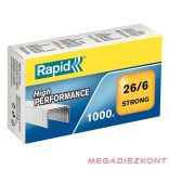 Tűzőkapocs RAPID Strong 26/6 horganyzott 1000 darabos