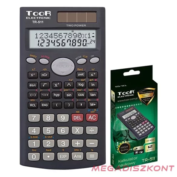 Számológép tudományos TOOR TR-51 240 funkciós 2 soros 12 digit
