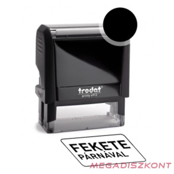 Bélyegző TRODAT Printy 4.0 4913 fekete ház piros párna
