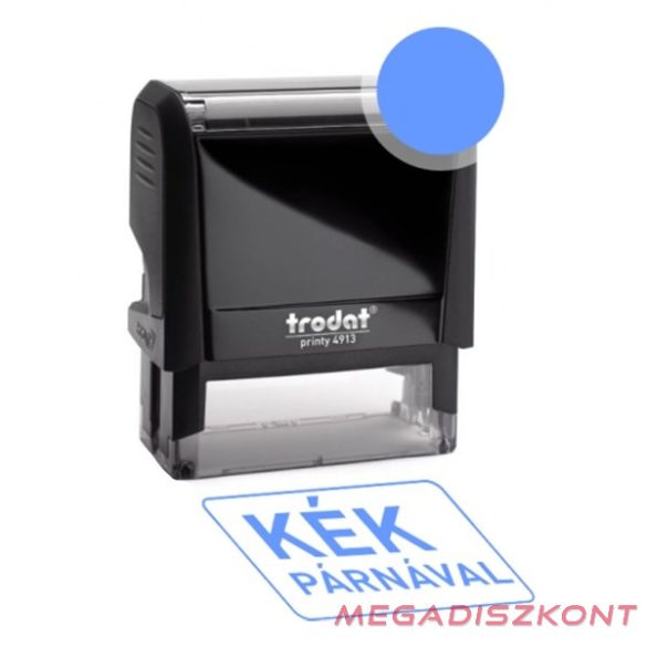 Bélyegző TRODAT Printy 4.0 4913 eco-fekete ház kék párna