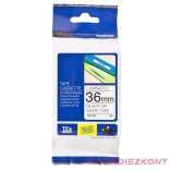 Feliratozó szalag BROTHER TZE-261 36mmx8m laminált fehér alapon fekete írásszín