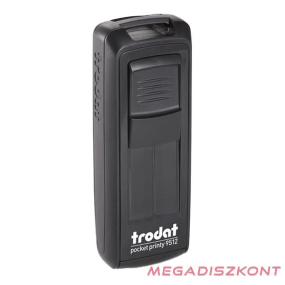 Bélyegző TRODAT Pocket Printy 9512 zseb fehér ház kék párna