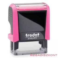   Bélyegző TRODAT Printy 4.0 4911 neon-rózsa  ház kék párna