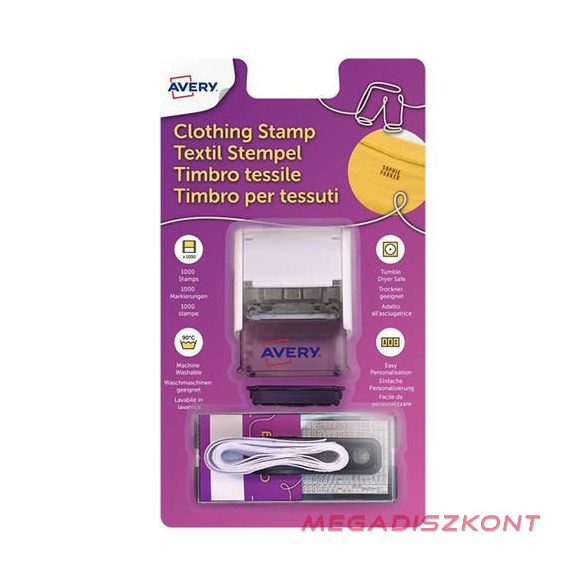 Textilbélyegző AVERY 288 karakter