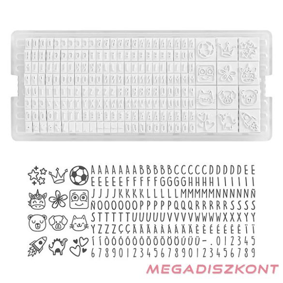 Textilbélyegző MARKY kirakós kék