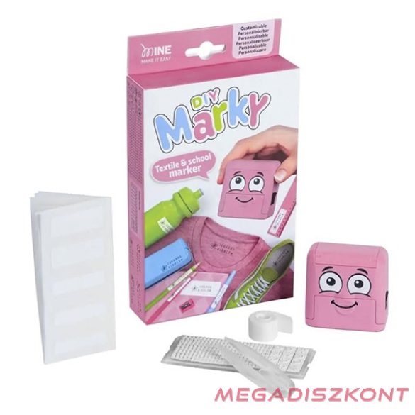 Textilbélyegző MARKY kirakós pink