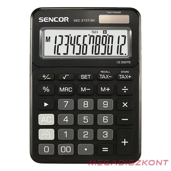 Számológép asztali SENCOR SEC 372T/BK 12 digit