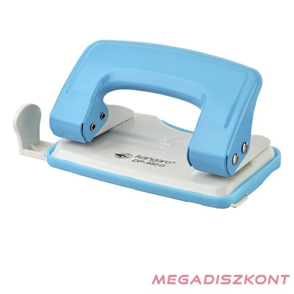 Lyukasztó KANGARO Inspiro DP-480G 2 lyukú fém 12 lap türkiz-fehér