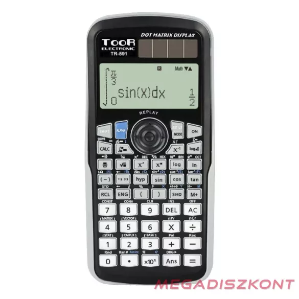 Számológép tudományos TOOR TR-591 417 funkciós grafikus 2 soros 12 digit