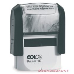 Bélyegző COLOP Printer IQ10 fekete ház fekete párna
