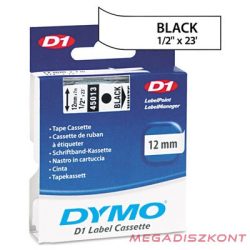   Feliratozó szalag DYMO D1 45013 12mm x 7m fehér alapon fekete írásszín