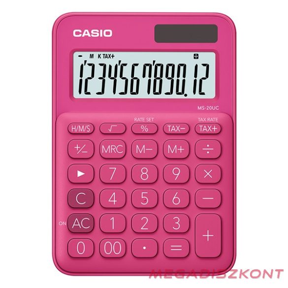 Számológép asztali CASIO MS 20 UC 12 digit piros