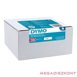   Feliratozó szalag DYMO D1 12mm x 7m fehér alapon fekete írásszín 10 darab/doboz