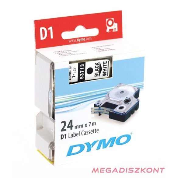 Feliratozó szalag DYMO D1 24mm x 7m fehér alapon fekete írásszín
