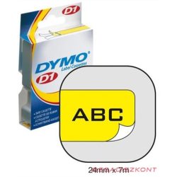   Feliratozó szalag DYMO D1 24mm x 7m sárga alapon fekete írásszín