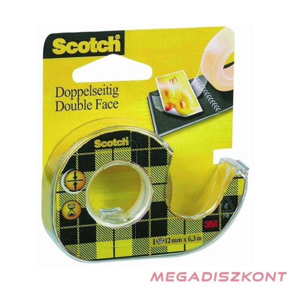 Ragasztószalag kétoldalas 3M Scotch 136D 12mmx6,3m átlátszó