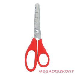   Olló iskolai GRAND kerekített vonalzós 13cm vegyes színekben