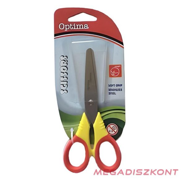 Olló iskolai OPTIMA kerekített 13cm vegyes színek