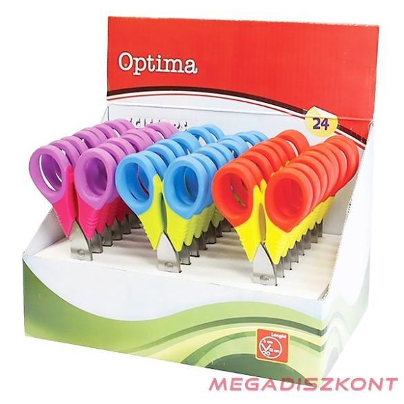 Olló iskolai OPTIMA 13cm vegyes színek