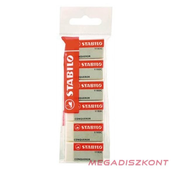 Radír STABILO Conqueror papírtokos 43x20x10mm 6 darabos