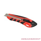 Univerzális vágókés OPTIMA műanyag test gumi fógó rész fém sínnel 18mm fekete piros