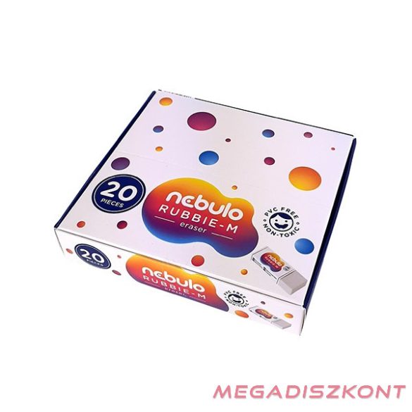 Radír NEBULO papírtokos forgács mentes 59x21x11mm fehér