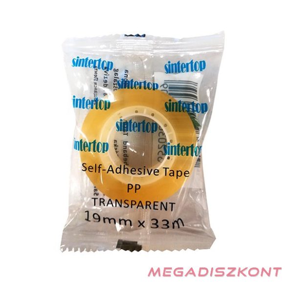 Ragasztószalag SINTERTOP 22007 19mmx33y átlátszó  darabonként csomagolva