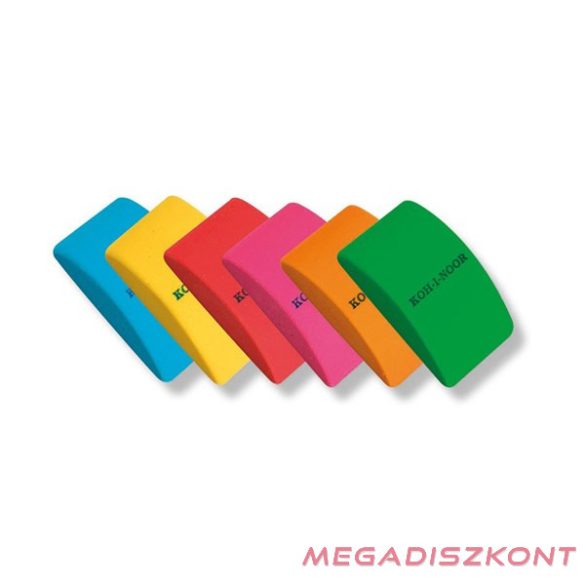 Radír KOH-I-NOOR íves nagy vegyes színek 47x28x15mm