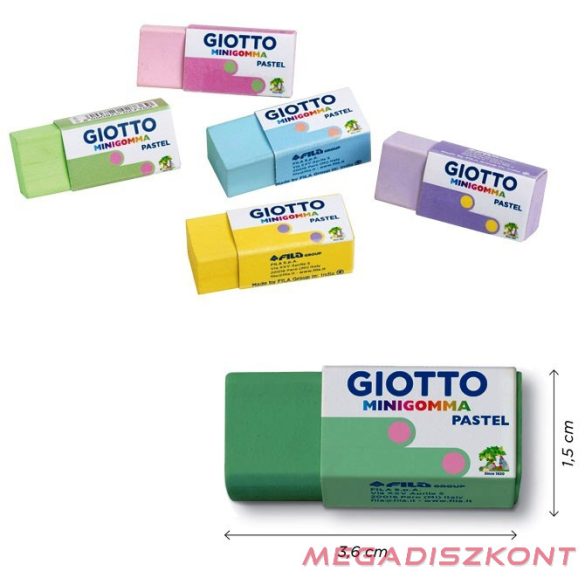 Radír GIOTTO mini gomma pasztell színek