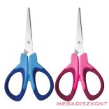 Olló iskolai NEBULO hegyes ergonómikus 14cm vegyes színek