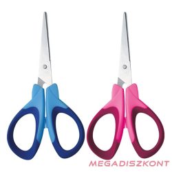 Olló iskolai NEBULO hegyes ergonómikus 14cm vegyes színek