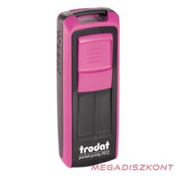   Bélyegző TRODAT Pocket Printy 9512 zseb rózsa ház fekete párna
