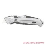 Univerzális vágókés WEDO 18 mm biztonsági 16,5 cm fém test gumi fogórész fém sínnel kerámia pót pengével