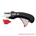 Univerzális vágókés WEDO 18 mm biztonsági 17 cm fém test gumi fogórész fém sínnel 5 db rövid pengével