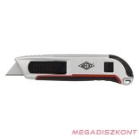 Univerzális vágókés WEDO 18 mm biztonsági 15 cm fém test gumi fogórész fém sínnel rövid pót pengével