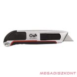 Univerzális vágókés WEDO 18 mm biztonsági 15 cm fém test gumi fogórész fém sínnel rövid pót pengével