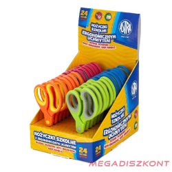 Olló iskolai ASTRA kerekített bordázott 13cm