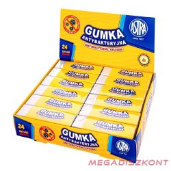 Radír ASTRA antibakteriális 60x20x11 mm fehér