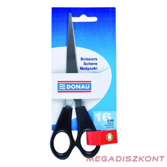Olló irodai DONAU 16cm fekete