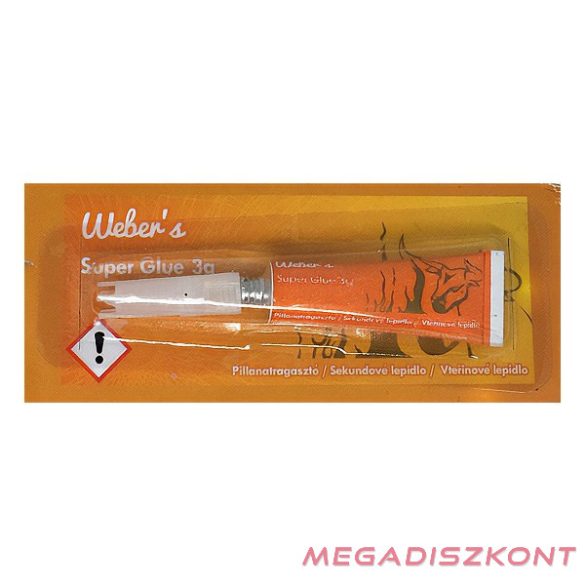 Pillanatragasztó WEBER'S Glue 3 g