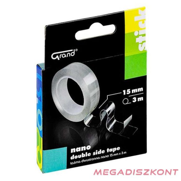 Ragasztószalag kétoldalas GRAND 15mm x 3m NANO