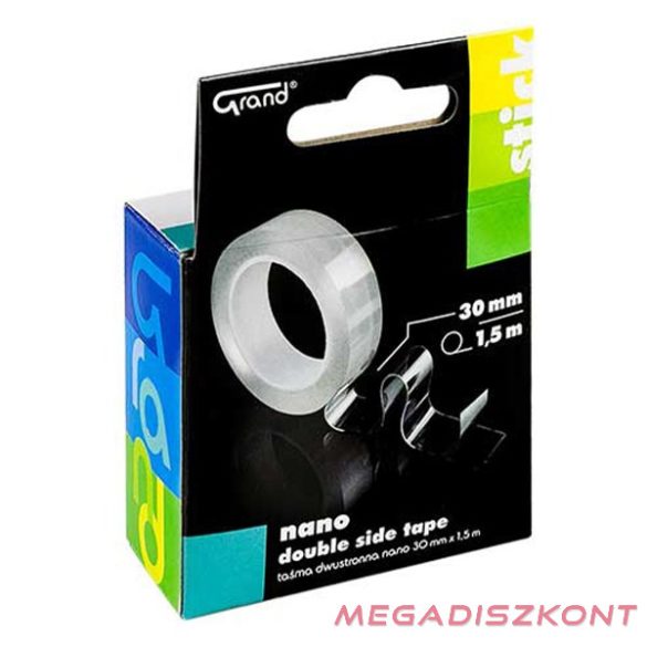 Ragasztószalag kétoldalas GRAND 30mm x 1,5m NANO