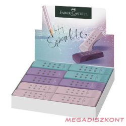   Radír FABER-CASTELL RollOn Sparkle pvc mentes vegyes színekben