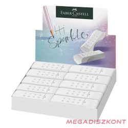 Radír FABER-CASTELL RollOn Sparkle pvc mentes fehér