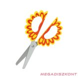 Olló iskolai FIORELLO GR-1509 virágos fogó rész kerekített 15cm