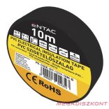 Szigetelőszalag ENTAC 19mmx10m fekete