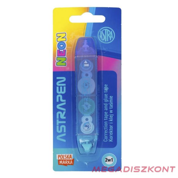 Hibajavító roller és ragasztó roller ASTRA PEN 2in1 neon