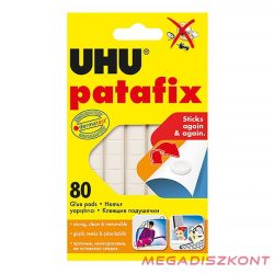 Gyurmaragasztó UHU Patafix fehér 80 kocka/csomag