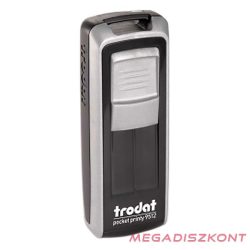   Bélyegző TRODAT Pocket Printy 9512 zseb ezüst ház fekete párna